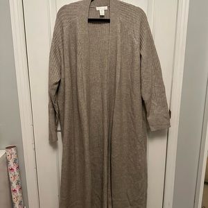 Full length knit cardigan